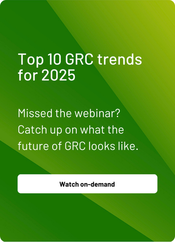 Top 10 GRC trends for 2025 green NAVEX promo