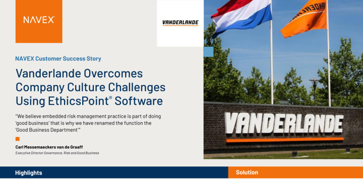 Vanderlande Overcomes Company Culture Challenges Using EthicsPoint®  Software