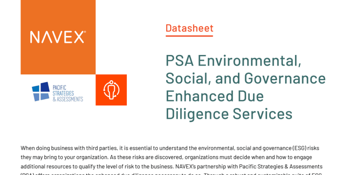 PSA Environmental, Social, and Governance Enhanced Due Diligence Services