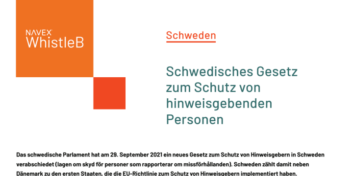 Die Gesetzgebung zum Whistleblowing in Schweden
