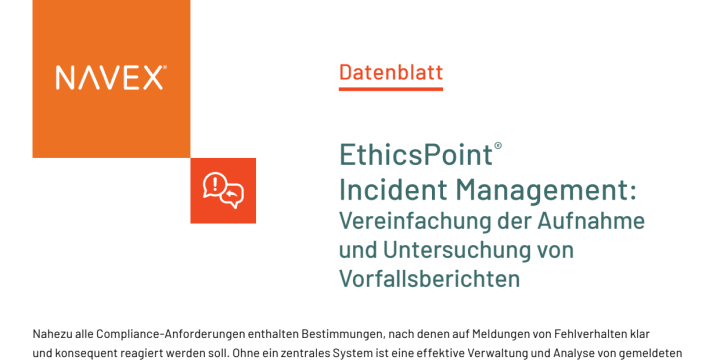Datenblatt: Incident Management mit EthicsPoint®
