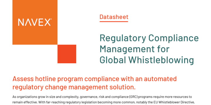 Regulatory Compliance Management for Global Whistleblowing