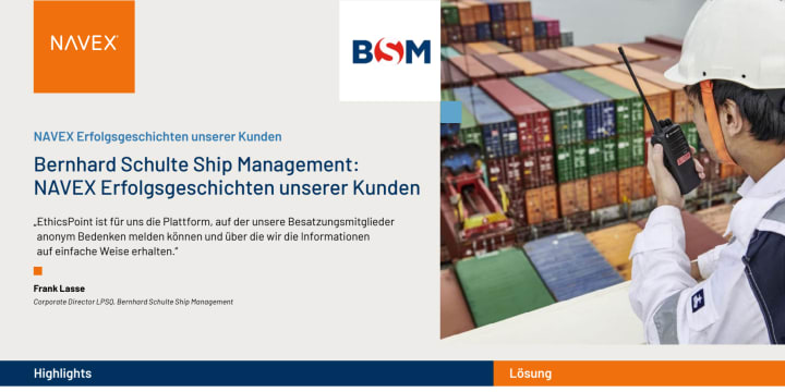 Bernhard Schulte Schiffsmanagement: NAVEX Kundenerfolgsgeschichte