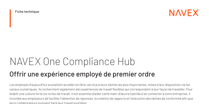NAVEX One Compliance Hub: Offrir une expérience employé de premier ordre