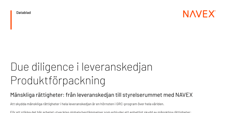 Paket: due diligence i leveranskedjan