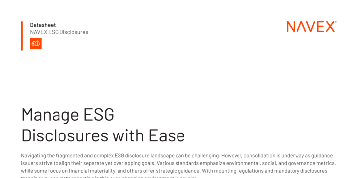 Manage ESG Disclosures with Ease